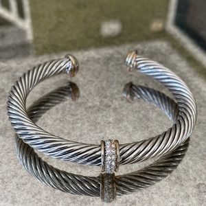 David Yurman 7mm cable bracelet with diamonds